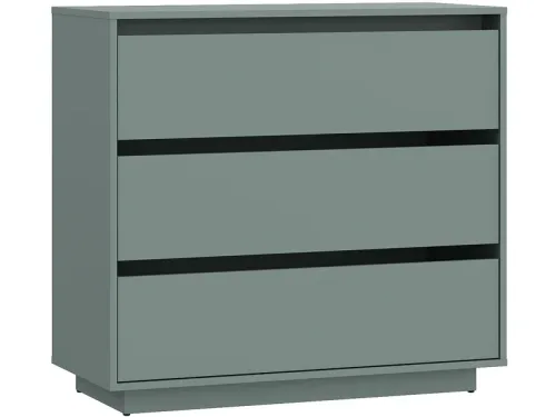 Kommode TAHOE 3 Schubladen 41.4x93.2x85.4cm grün dekor