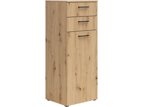 Premium Living, Kommode Multistauraum Eiche Artisan , 45/115/40 cm , 2 Schublade(n) 