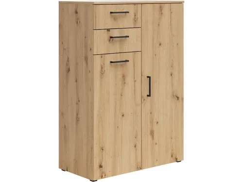 Premium Living, Kommode Multistauraum Eiche Artisan , 80/115/40 cm , 2 Schublade(n) 