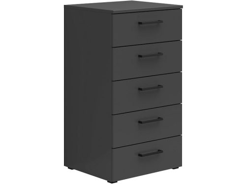 Premium Living, Kommode Multistauraum Graphitfarben , 45/83/40 cm , 5 Schublade(n) 