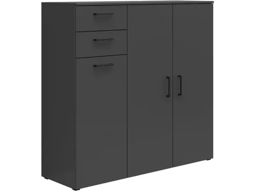 Premium Living, Kommode Multistauraum Graphitfarben , 120/115/40 cm , 2 Schublade(n) 