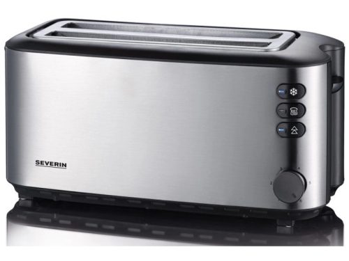 Severin, Severin Toaster "Automatik-Langschlitz 2509" 2 lange Schlitze für 4 Scheiben 1400 W Lieferung mit passendem CH-Fixadapter