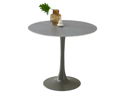 Stolkom, Stolkom Esstisch "Josh Esszimmertisch rund Keramik, marmoriert, BxH 90x75 cm" Keramikoberfläche marmoriert, Wahlweise in weiss, grau oder schwarz