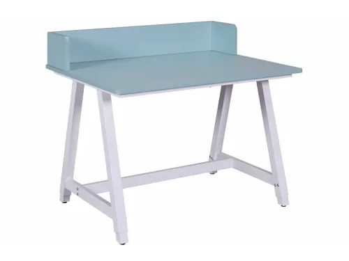 Mömax, Schreibtisch Emmelie Weiss/hellblau 80/54-85/60 cm Weiss, Hellblau 
