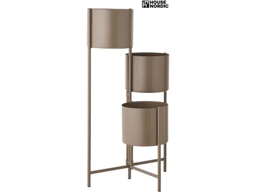 Set mit 3 Töpfen FLOWER 22x75x23cm braun