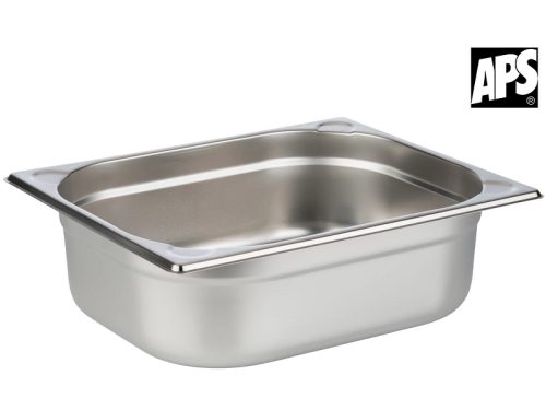 Aps, APS GN 1/2 Behälter 32,5 x 26,5 cm, Tiefe: 100 mm; GN 1/2, 6000 ml, 32.5x26.5x10 cm (LxBxT); silber