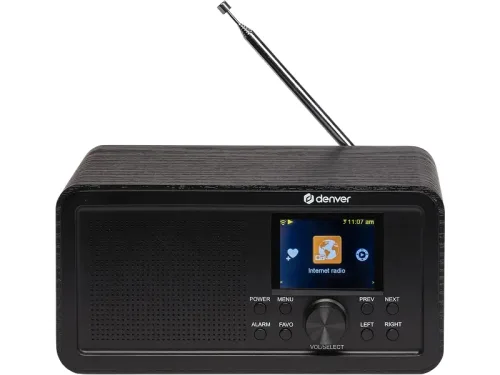 DENVER, Denver DIR-200 Internet Tischradio DAB+, FM, Internet Internetradio, UKW, Bluetooth®, DAB+, WLAN Weckfunktion Schwarz