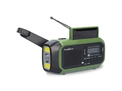 Nedis, Nedis RDDBCR2000GN Notfallradio DAB+, UKW, FM Notfallradio, DAB+, UKW Grün, Schwarz