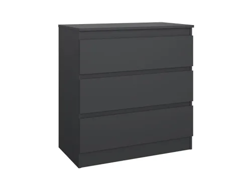 Mömax, Kommode Mara Anthrazit Nachbildung , 77/80/42 cm , 3 Schublade(n) 
