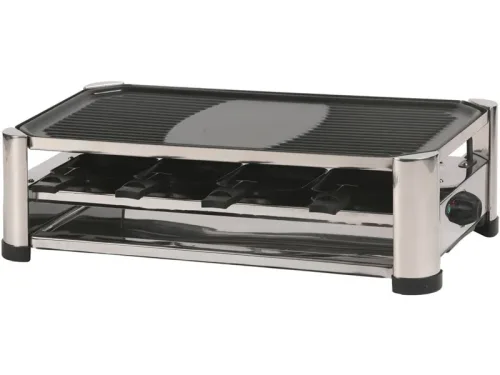 Ohmex, ohmex Raclette "Raclette Grill 4 in 1" 8 Stk. Raclettepfännchen 1.500 W