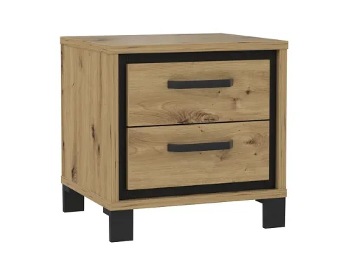 Nachttisch TRONDHEIM 2 Schubladen 49.4x41.5x49.3cm artisan eiche dekor