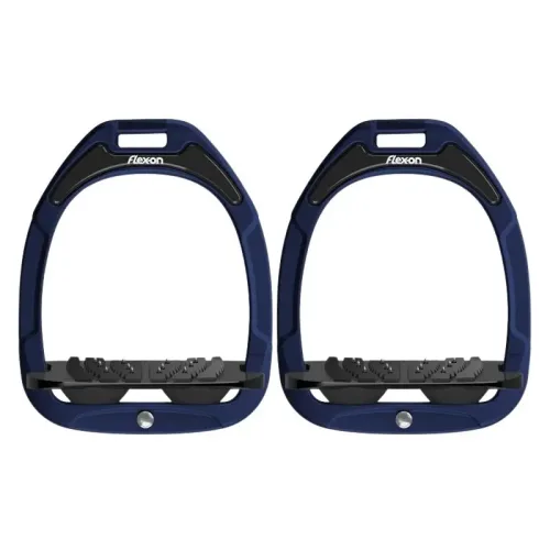 Flex-on, Flex-on Steigbügel Green Composite - Line Schrägtritt mit Ultragrip - marine/schwarz/schwarz