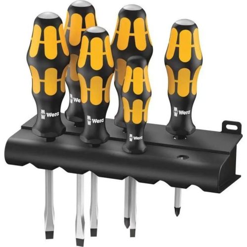 Wera, Wera 932/918/6 Werkstatt Schraubendreher-Set 6teilig Schlitz, Kreuzschlitz Pozidriv