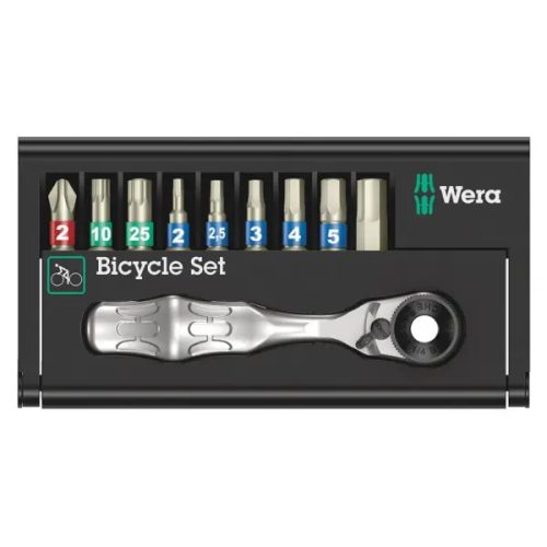 Wera, Wera Bicycle Set 9 05004177001 Bit-Set Kreuzschlitz Phillips, TORX, Innen-Sechskant, Außen-Vierkant inkl. Ratsche