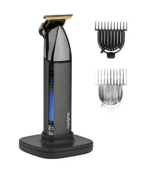 Babyliss, BaByliss Bartschneider "BaByliss Super-X Metal Barttrimmer, Bartschneider, wasserdicht, T996E" 2 Aufsätze Japanischer Stahl, 2 Kammaufsätze mit 6 Positionen 1–6mm, kabellos