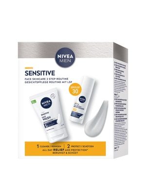 NIVEA MEN Sensitive Routine Set Waschgel & Schützende Pflege LSF30 Gesichtspflegeset 1 Stk