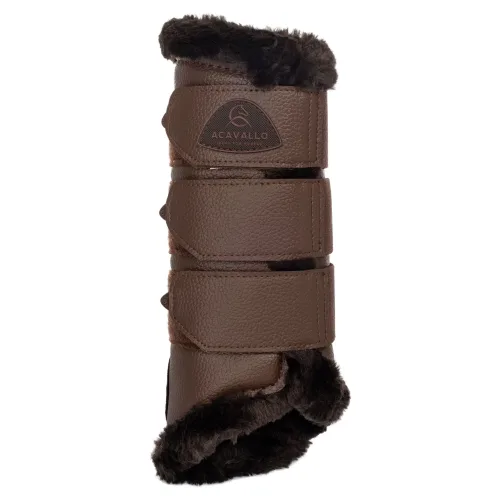 Acavallo, Acavallo Hind Brushing Horse Boots WSynthetic Fur WTriple Velcro