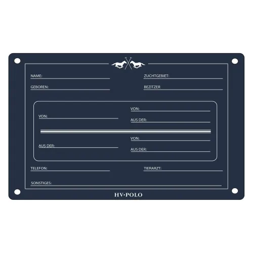 HV Polo, HV Polo Boxenschild aus Metall