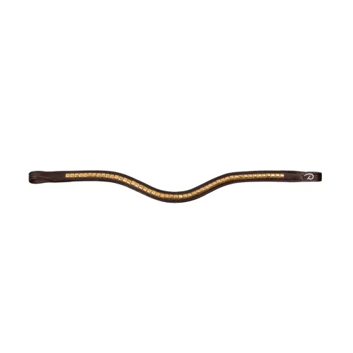 Dyon Stirnriemen Brass Clincher Vförmig geschwungen New English Collection