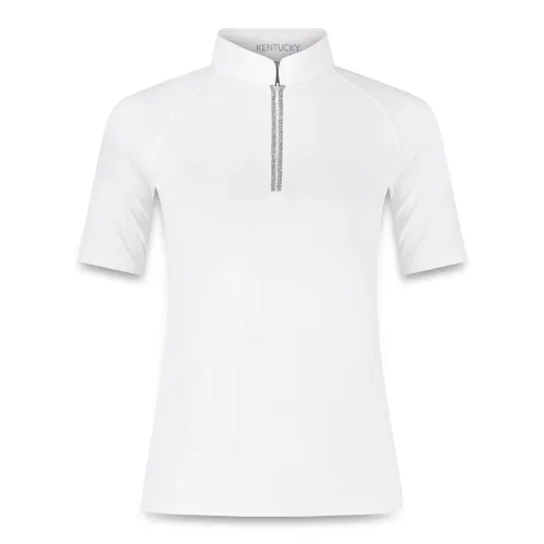 Kentucky Horsewear, Kentucky Horsewear Turniershirt Classic Damen Glitzer Reisverschluss Kurzarm