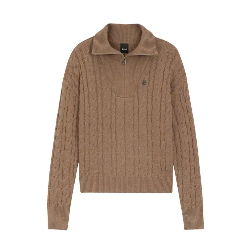 BOSS Equestrian HW 2026 Ella Zip Strickpullover Damen