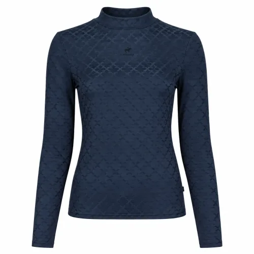 Cavallo, Cavallo CAVALDELMA Jaquard Stehkragenshirt 3DArtwork Damen