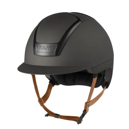 KASK, KASK NEMESI METAL Reithelm mit beigem Kinnriemen
