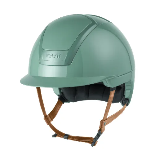 KASK, KASK NEMESI SHINE Reithelm mit beigem Kinnriemen