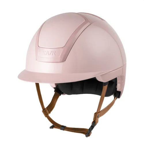 KASK, KASK NEMESI SHINE Reithelm mit beigem Kinnriemen