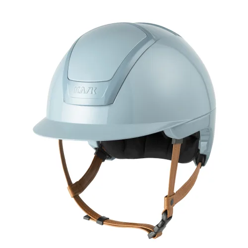 KASK, KASK NEMESI SHINE Reithelm mit beigem Kinnriemen