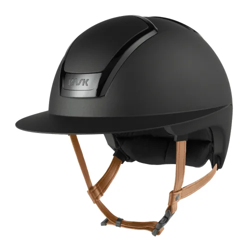 KASK NEMESI Wide Peak METAL Reithelm mit beigem Kinnriemen