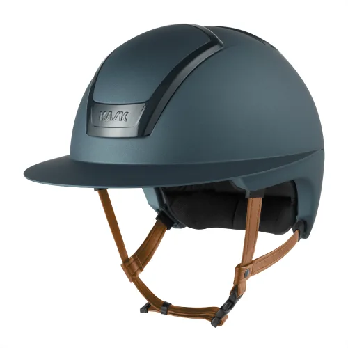 KASK, KASK NEMESI Wide Peak METAL Reithelm mit beigem Kinnriemen