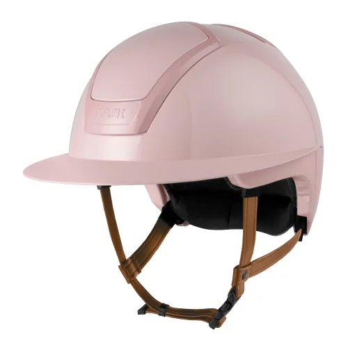 KASK NEMESI Wide Peak SHINE Reithelm mit beigem Kinnriemen