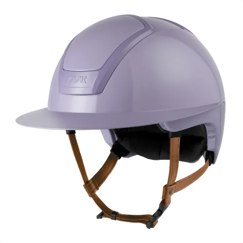 KASK, KASK NEMESI Wide Peak SHINE Reithelm mit beigem Kinnriemen