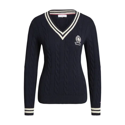 Tommy Hilfiger Equestrian, Tommy Hilfiger Equestrian Roseville Cable Vneck Pullover Damen