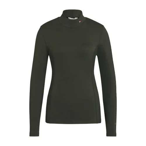 Tommy Hilfiger Equestrian, Tommy Hilfiger Equestrian Ava langärmeliges Trainingsshirt mit hohem Halsausschnitt Damen