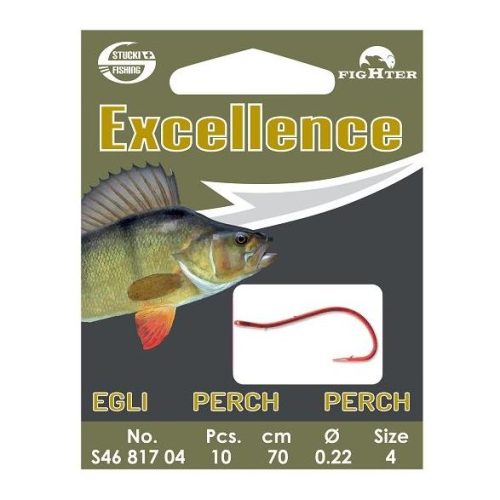 Stucki Fishing, Stucki Fishing Excellence - Haken geknüpft - Egli - rot