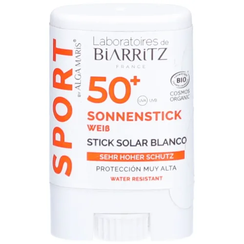 Biarritz, BIARRITZ Bio Sonnenstick LSF 50+, Sport, Weiss (12g)