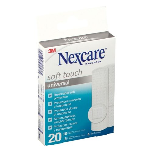 3M Nexcare, 3M Nexcare Pflaster Soft Touch Universal 3 Grössen assortiert (20 Stk)