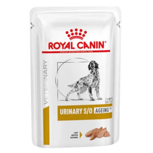 Royal Canin Veterinary Diet, Royal Canin Veterinary Canine Urinary S/O Ageing 7+ Mousse - Sparpaket: 48 x 85 g