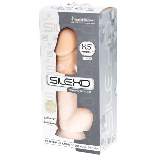 SILEXD, SILEXD Girthy Dual Density Realistic Silicone Dildo 8.5 inch, Flesh - Amorana