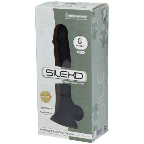 Silexd Premium Silikon Dildo Modell 1 Schwarz 20 cm
