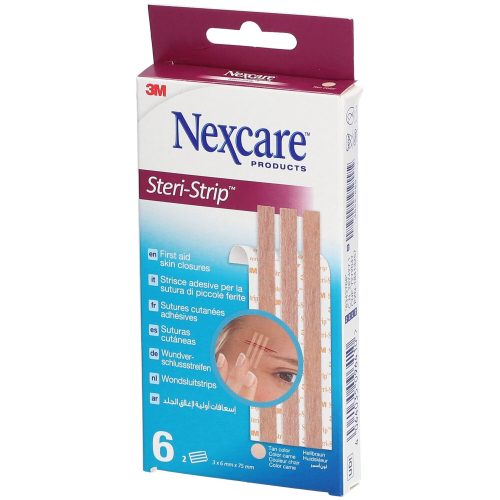 3M Schweiz GmbH, 3M NEXCARE Steri Strip 6x75mm beige 6 Stück