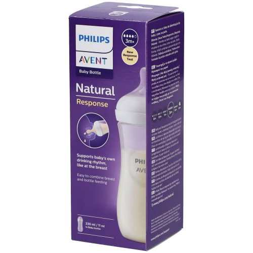 PHILIPS AVENT, PHILIPS AVENT -  Natural Response Babyflasche, 330ml, 3M+ (1 Stk), 330 ml