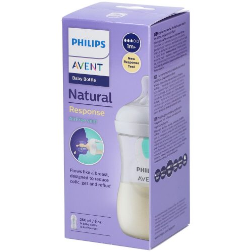 PHILIPS AVENT, Philips Avent Natural Response Babyflasche mit Airfree Ventil, 260ml ,1M+ (1 Stk)