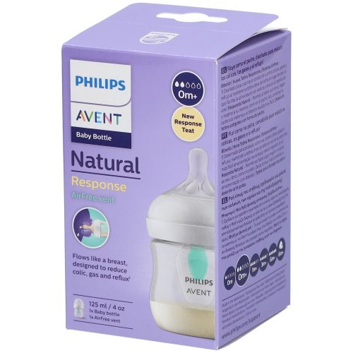 PHILIPS AVENT, Philips Avent Natural Response Babyflasche mit Airfree Ventil 125ml, 0M+ (1 Stk)