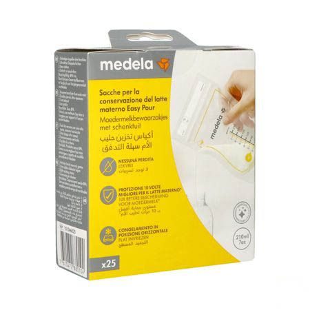 medela, Muttermilchbeutel Easy Pour, 25 Stück