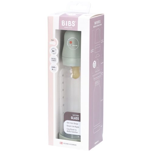 BIBS, Babyflasche aus Glas, 240 ml, 2M+