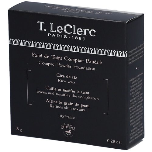 T.LeClerc, T.LeClerc Compact Powder Foundation Kompakt Foundation 8 g Nr. 05 - Praline