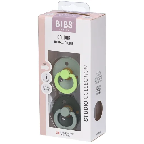BIBS, 2-er Pack Studio Collection Schnuller Latex, 0-6M